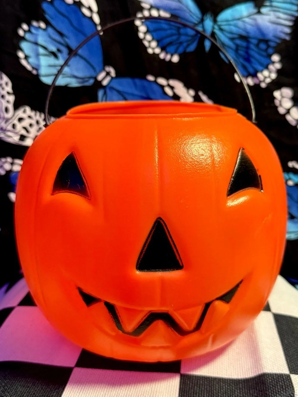 Vintage General Foam Orange Halloween Jack O Lantern Blow Mold